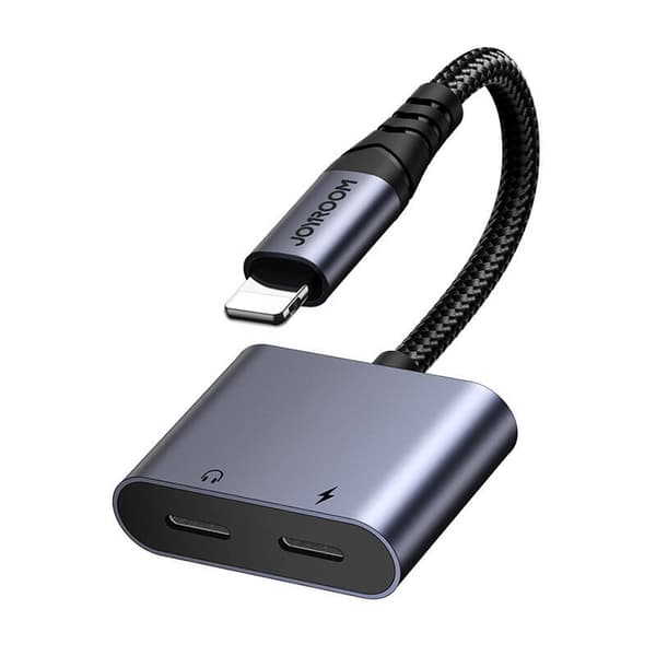 Joyroom SY-L02 lightning til 2x lightning 2-i-1 lydadapter (sort)