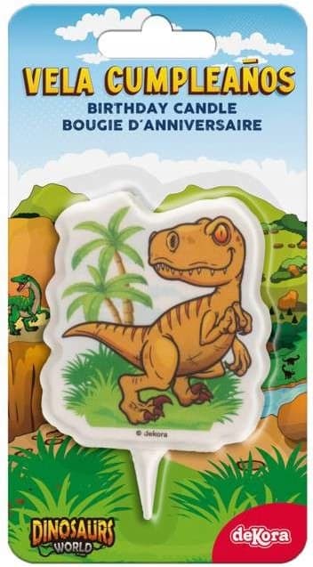 DINOSAUR Dino T-Rex Fødselsdagskagelys 7,5 cm