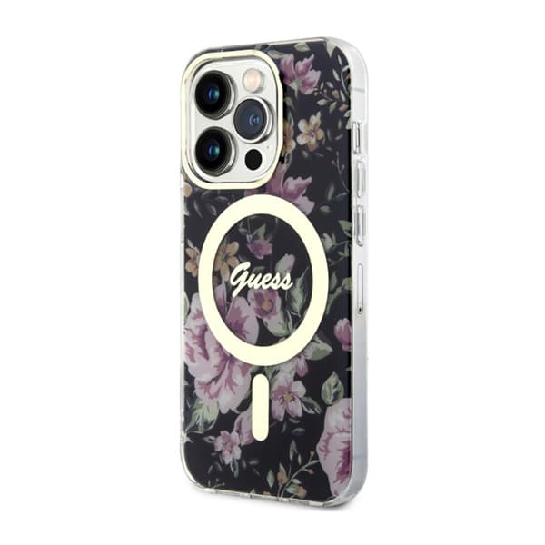 Guess Flower MagSafe - iPhone 14 Pro cover (sort)