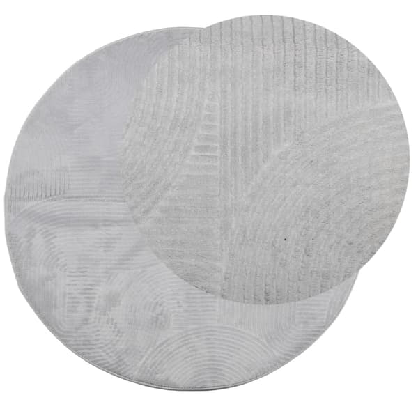vidaXL IZA Matto, Matala, Harmaa, Ø 100 cm