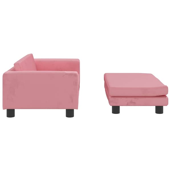 vidaXL Hundbädd med extra bädd, rosa, 100x50x30 cm, sammet