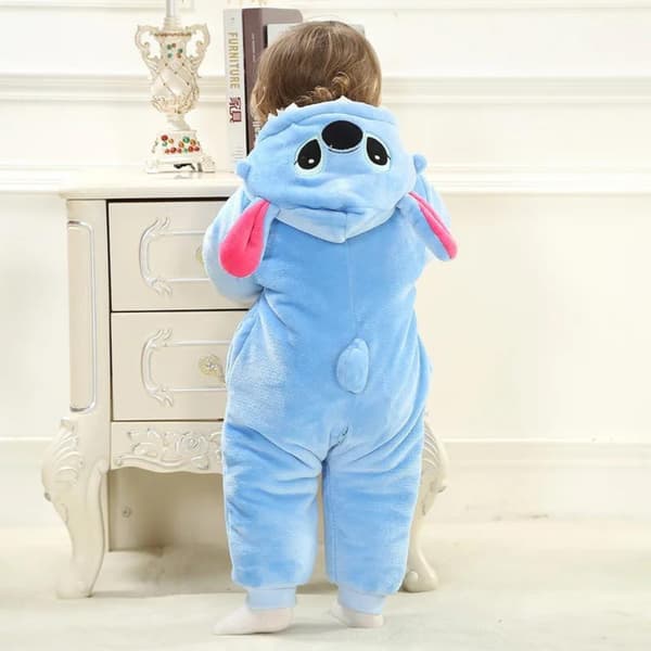 Disney Stitch Onesie Pyjamaskostym Spädbarn 100: 85-90 cm