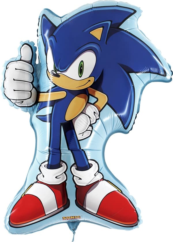 Sonic folieballong spel födelsedag 63x77cm