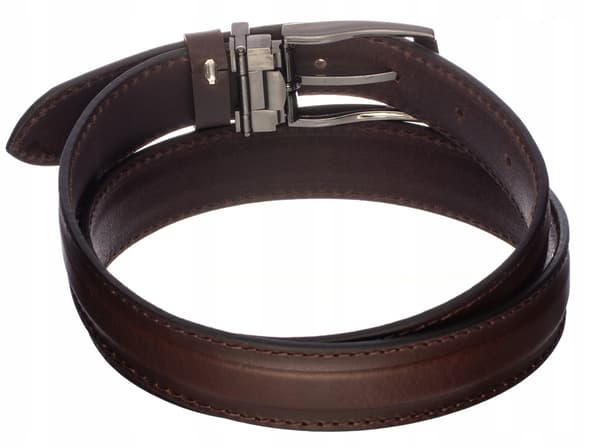 Herrelæderbælte til bukser, naturlæder 100