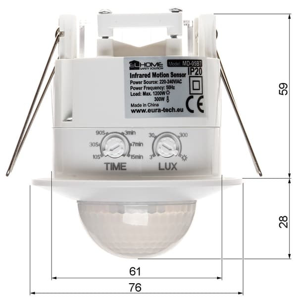 Loftsbevægelsessensor MD-05B7 AC 230V