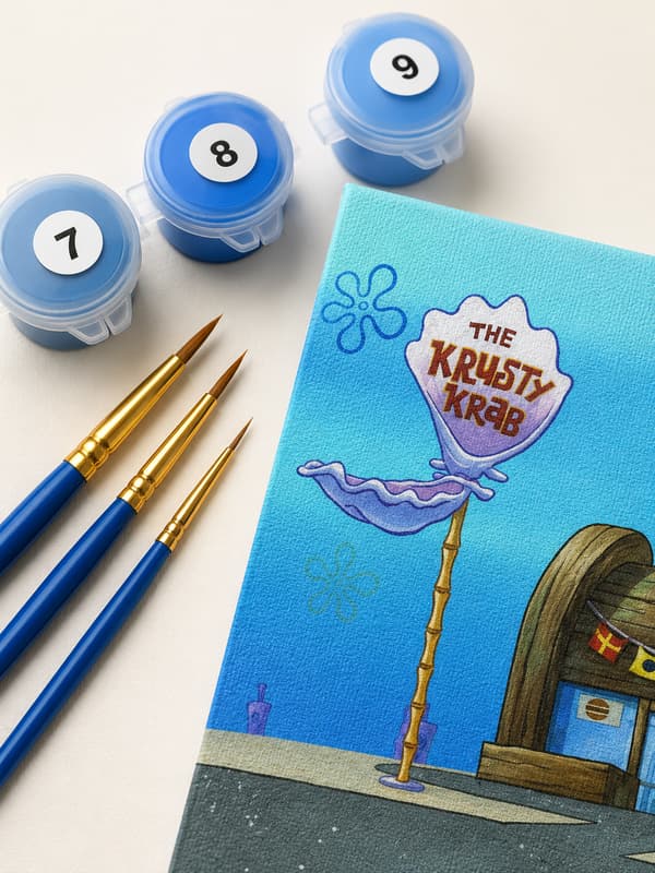 Maling efter numre SpongeBob Krusty Krab 50x40 cm