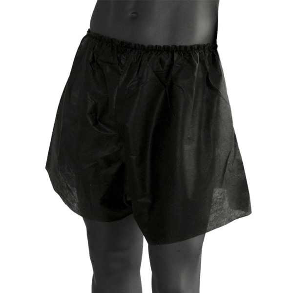 Engangs sorte boxershorts til spabehandlinger, non-woven stof, 1 stk.