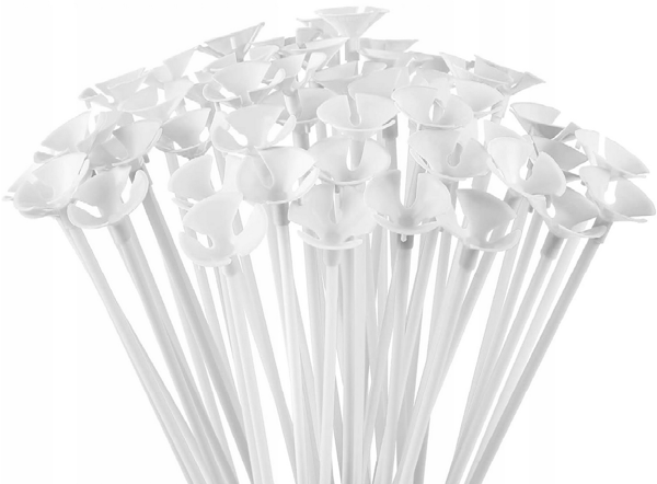 Pappersballongpinnar vita 100 st.