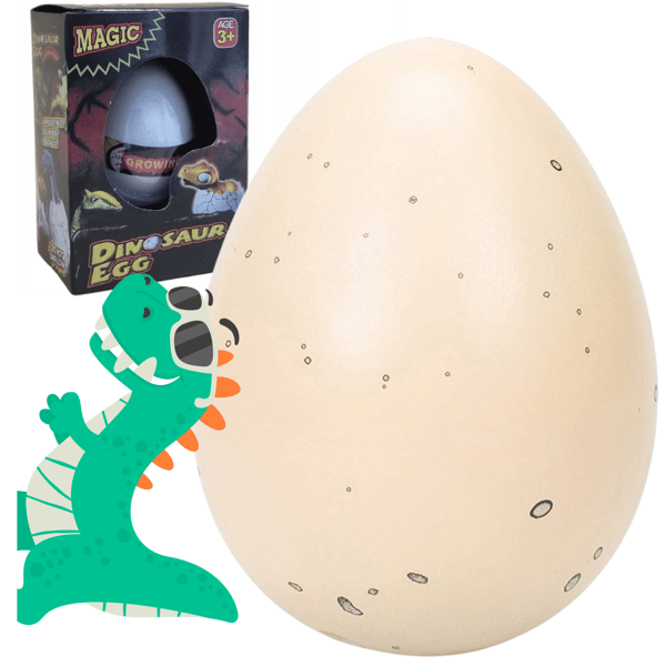Stort dinosaurieägg kläckande dinosaurieägg