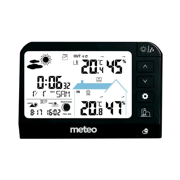 METEO SP204 VEJRSTATION HYGROMETER UDENDØRSSENSOR DCF