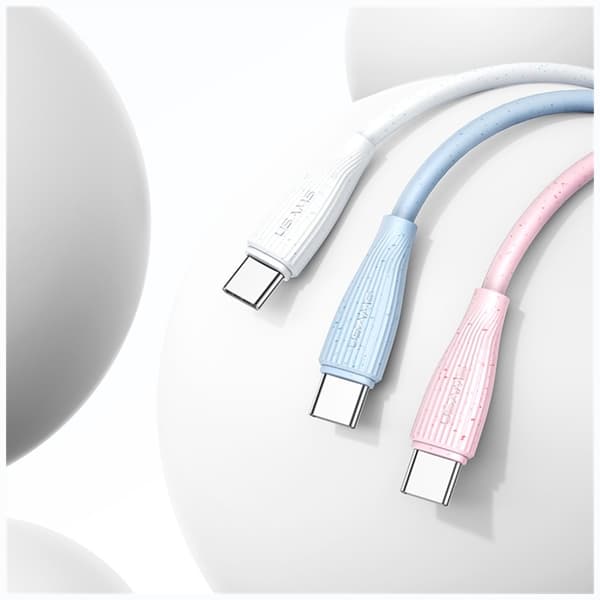 USAMS Green Series SJ714 18W 3A USB-A til USB-C kabel 1m blå