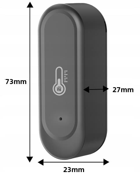 Ulkoinen lämpötila- ja kosteusanturi RTX Tuya Zigbee musta