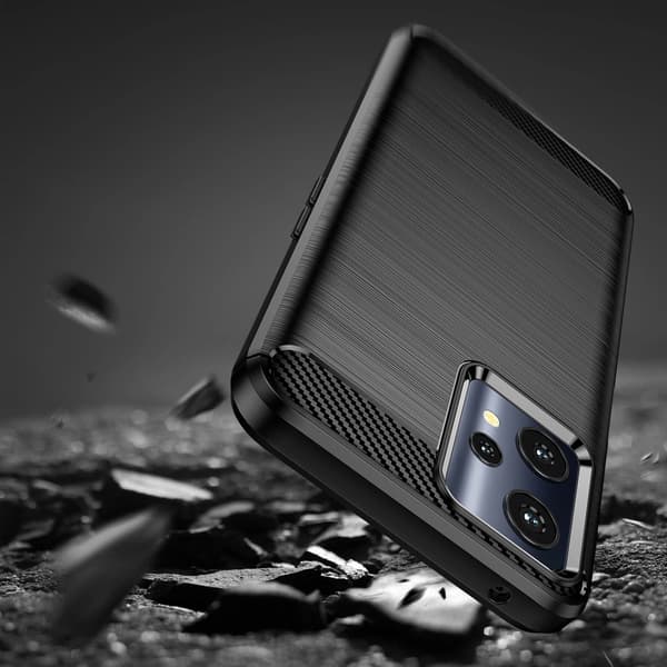 Carbon Case flexibelt fodral Realme 9 Pro svart