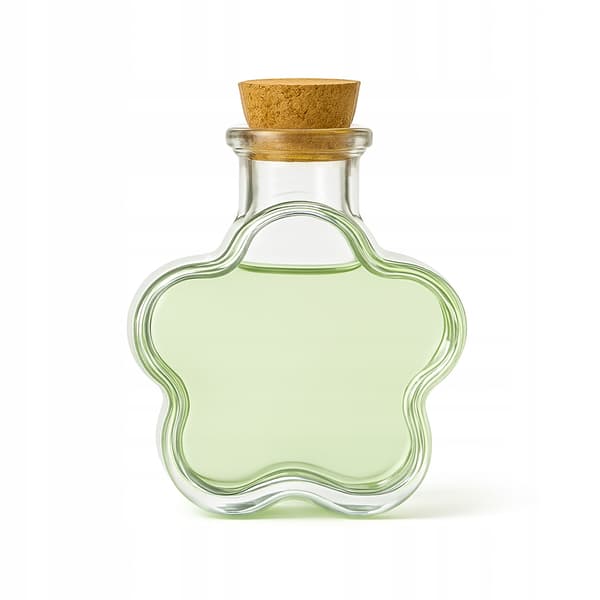 5x Daisy glasflaskor 150ml dekorativa för likörsirap present alkohol vin