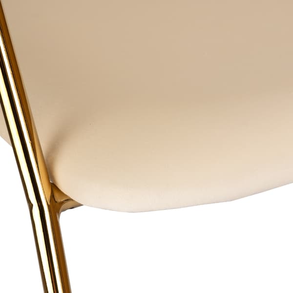 Beige samettinen tuoli COLIN GOLD