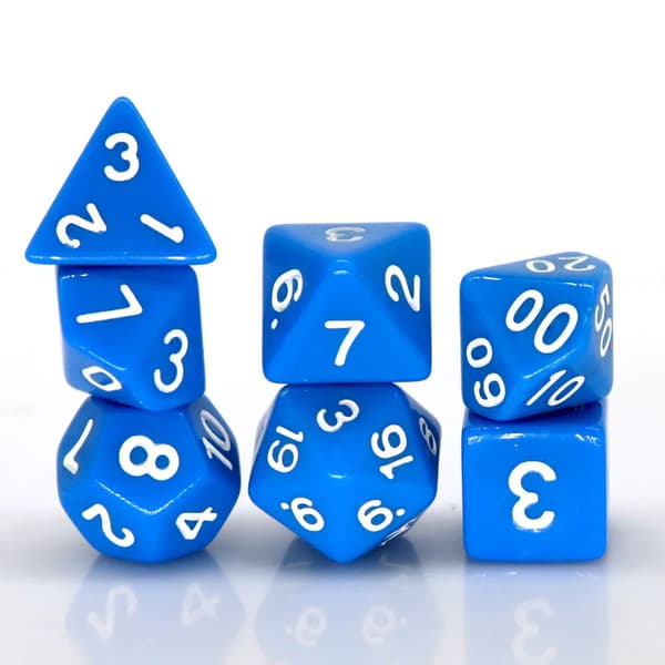 RPG-noppaa, sininen, 7 nopan setti