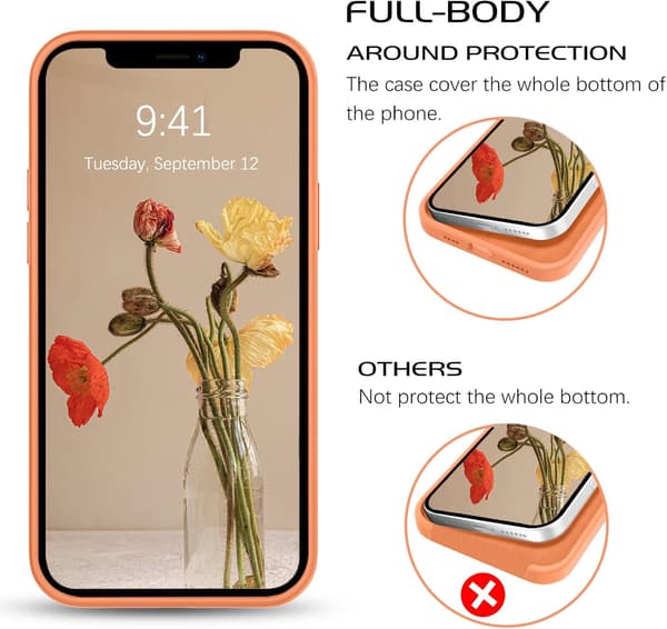 SKAL TILL IPHONE 12 PRO MAX 6,7' ORANGE SILIKONSTARK