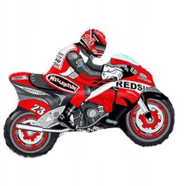14" folieballong - Motor (röd)