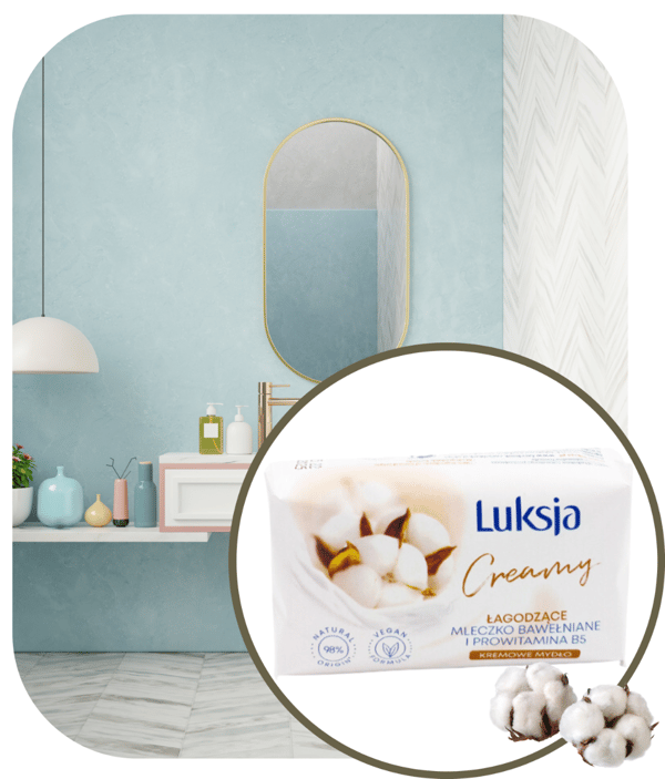 Luksja Cremet hvid sæbestykke 90g