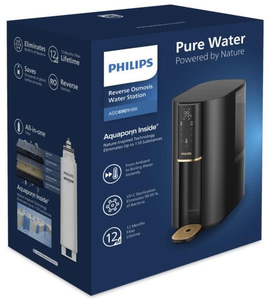 PHILIPS ADD6901HBK01/10 Vanddispenser med omvendt osmosesystem, sort