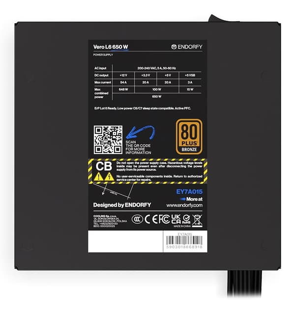 ENDORFY Vero L6 650 W virtalähde