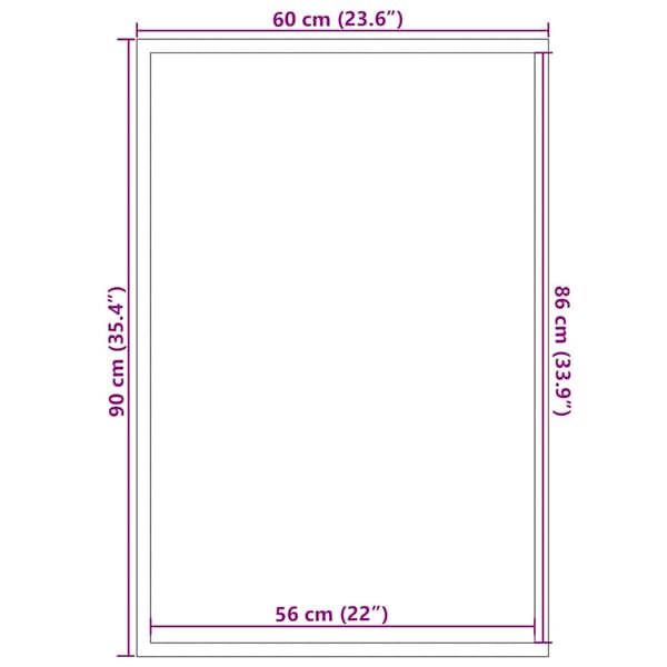 vidaXL Ovimatto Harmaa 60x90 cm