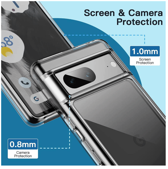 FODRAL TILL GOOGLE PIXEL 7 TRANSPARENT TJOCKT, SOLIDT, HÅLLBART