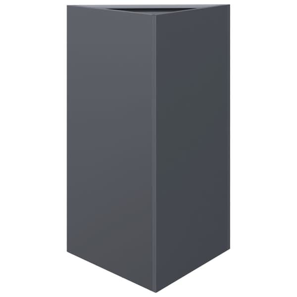 vidaXL Trädgårdskrukor, 2 st, Antracit, Triangulära, 50x43x75 cm