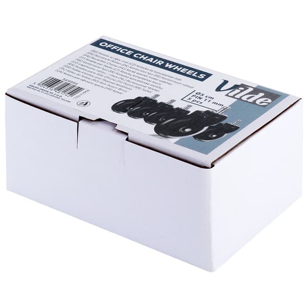 Gummihjul til stol 5 cm / 11 mm 5 stk.