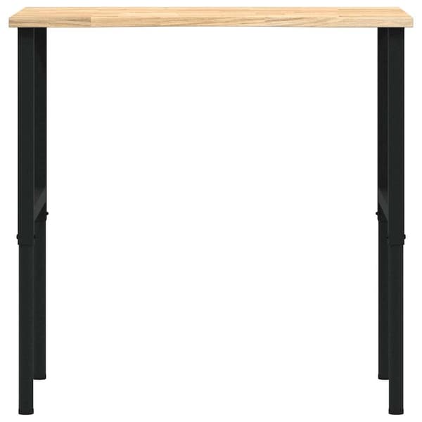 vidaXL arbejdsbord, 100x60x(71,5-98) cm, egetræ
