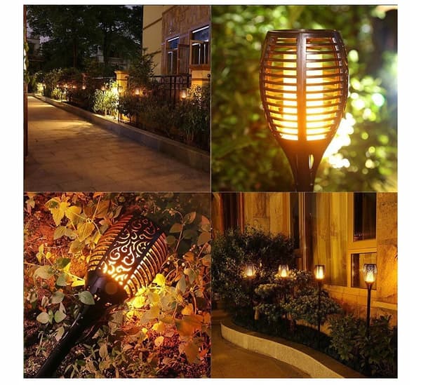 SOLKOD LED-FICKPLATTA FLAMMA ELDEFFEKT x4