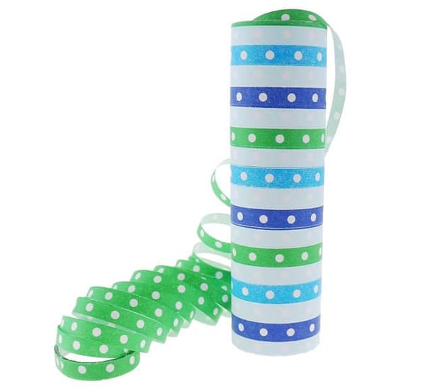 Serpentinprickar och ränder blågrön 1 set