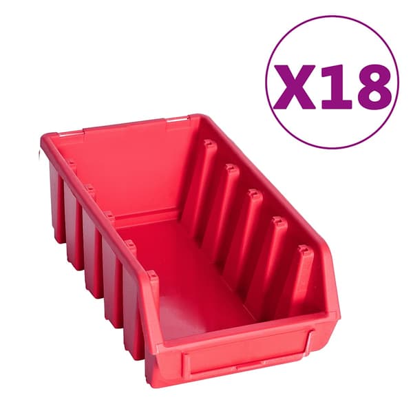 vidaXL 103-delt vægpanelorganisator rød og sort