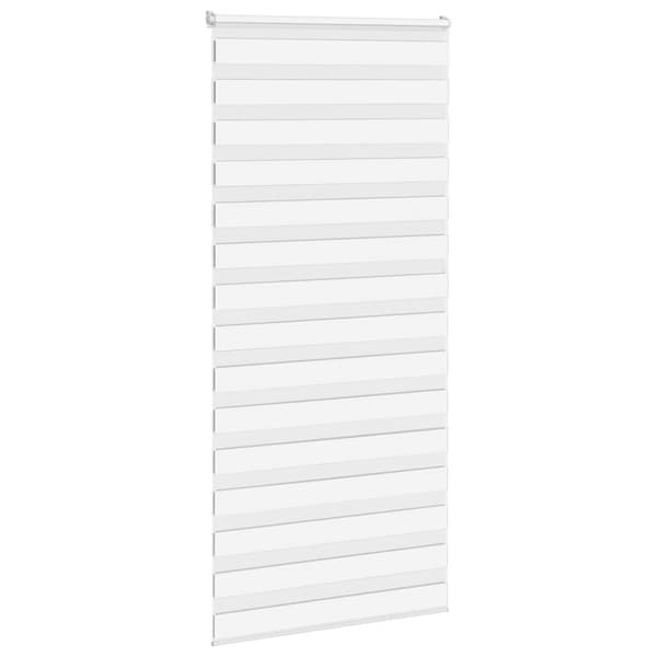 vidaXL Zebrarullgardin, vit, tygbredd 90,9 cm, polyester