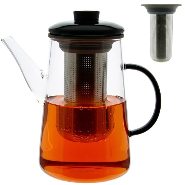 GLASKANDE TEIINFUSER med filter 0,7L VARM KAFFEKANDE