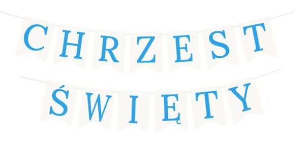 HELLIG DÅB Banner Blå, 1 sæt