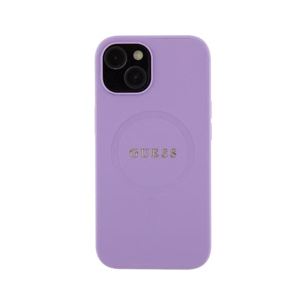 Guess Saffiano MagSafe - iPhone 15 cover (lilla)