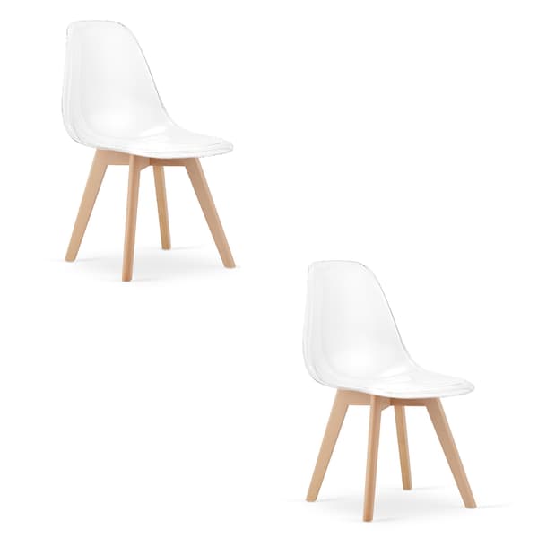 KITO stol transparent / naturlige ben x 2