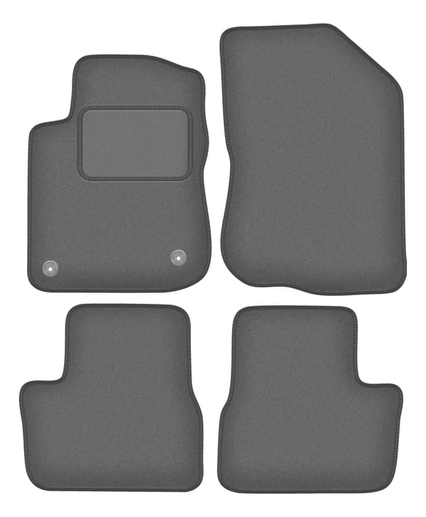 Velour grafit bilmåtter til: Peugeot 208 I hatchback (2012-2019)