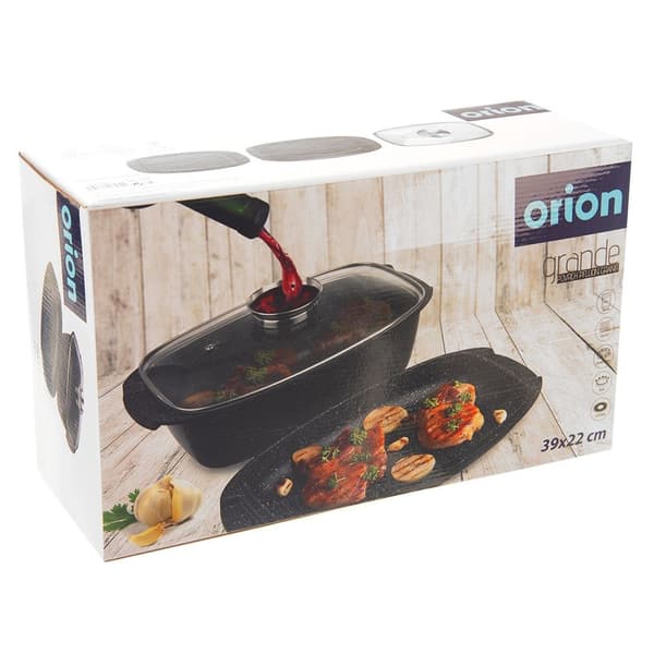 Granitrostare med lock 3in1 stor 5 l, 39x22 cm