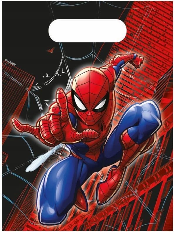 SPIDER-MAN Marvel Spider-Man födelsedagspapperspresentpåsar 4 st.