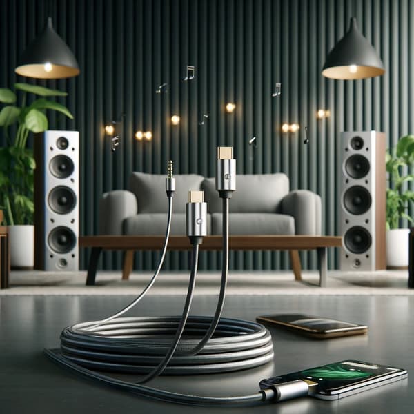 CO2 USB-C AUX-KABELADAPTER MINIJACK 3.5 FÖR SAMSUNG DAC 1M