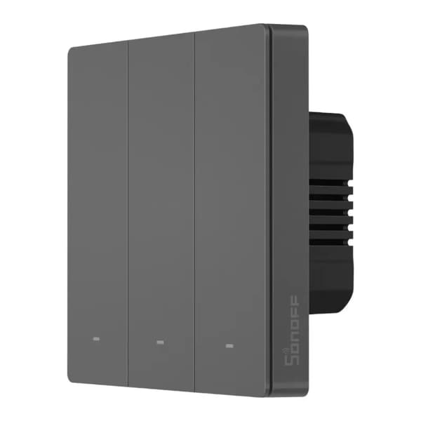 Sonoff M5 3C Smart WiFi Väggströmbrytare Grå (3-Kanal)