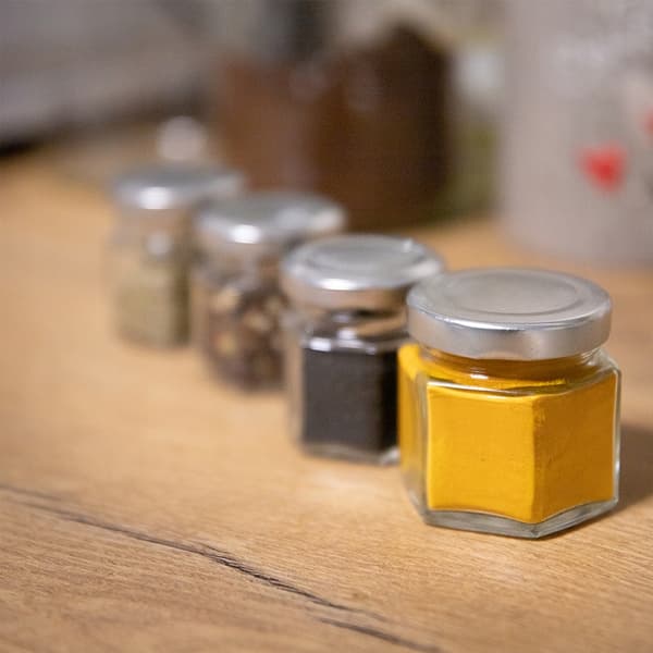 12x 30ml HEXAGONAL krukke til honningkrydderier