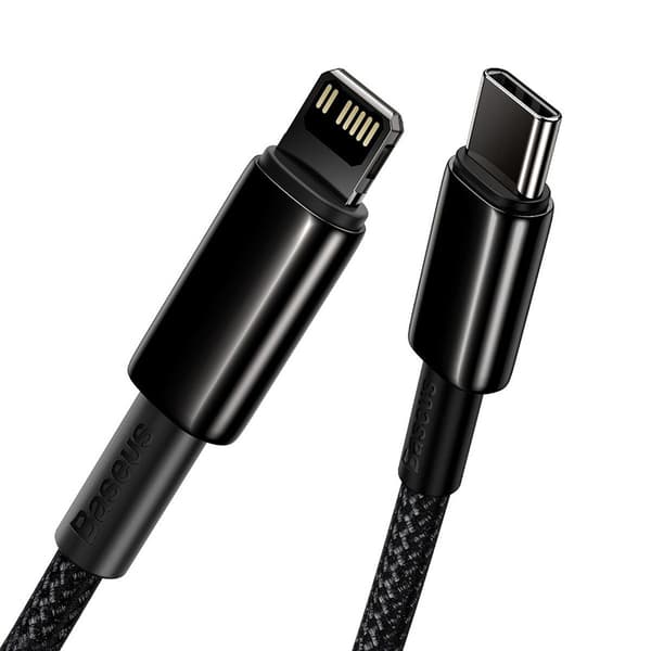 Baseus Tungsten Gold USB-C til Lightning-kabel, 20W, 5A, PD, 2m (sort)