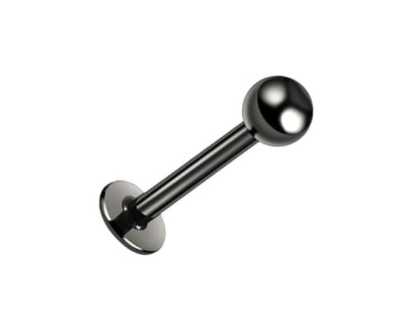 Titanium Labret Ørering - Sort - TL-001 1.2/6/3