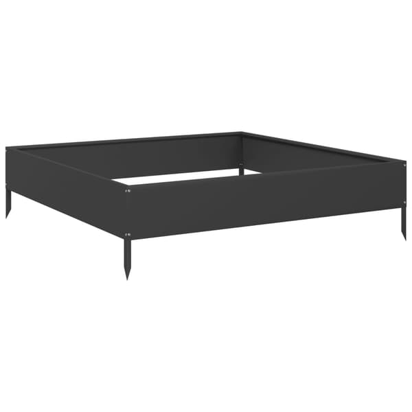 vidaXL højbed, sort, 100x100x26 cm, stål