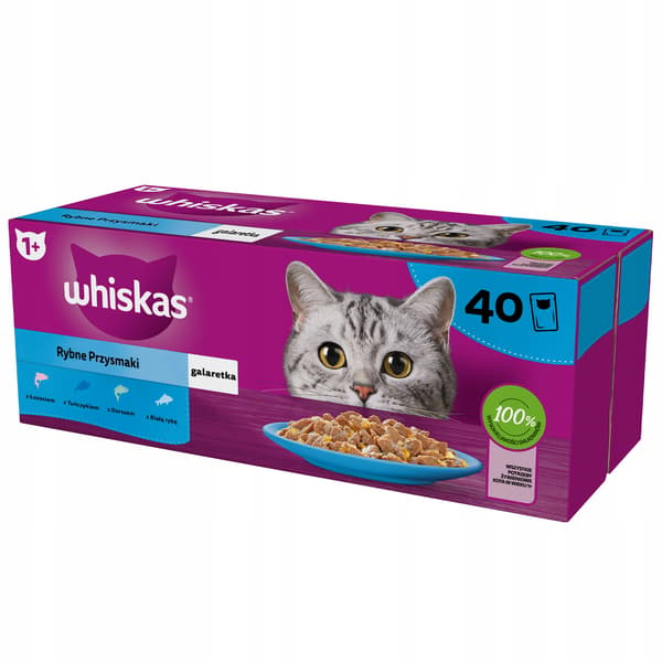 Whiskas Fish Flavors Mix våtfoder för katter 80x85g
