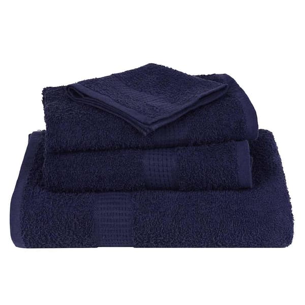 vidaXL Handdukar, 4 st, Marinblå, 30x30 cm, 100% bomull