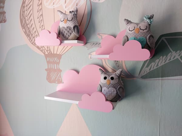 Moln Set med 3 Moli - Galaxy rosa - rosa